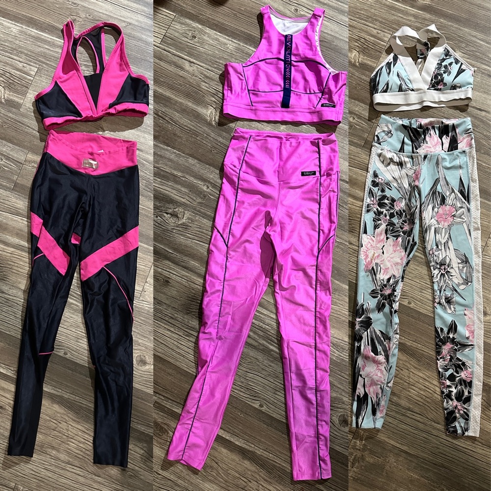 Pink and Black Women's Athletic Pants